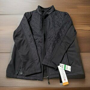 Ideology Women’s Grey Puffer Ski Jacket Large Water Repellent Full Zip New - NWT